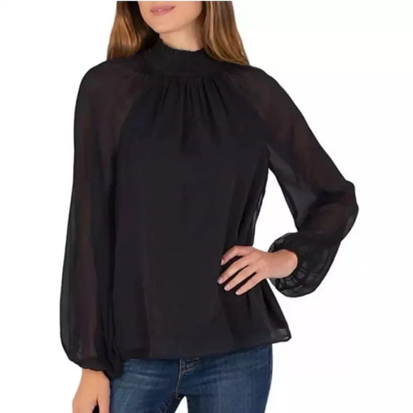 Joie Women’s Long Sleeve Smocked Top - Picture 2 of 6